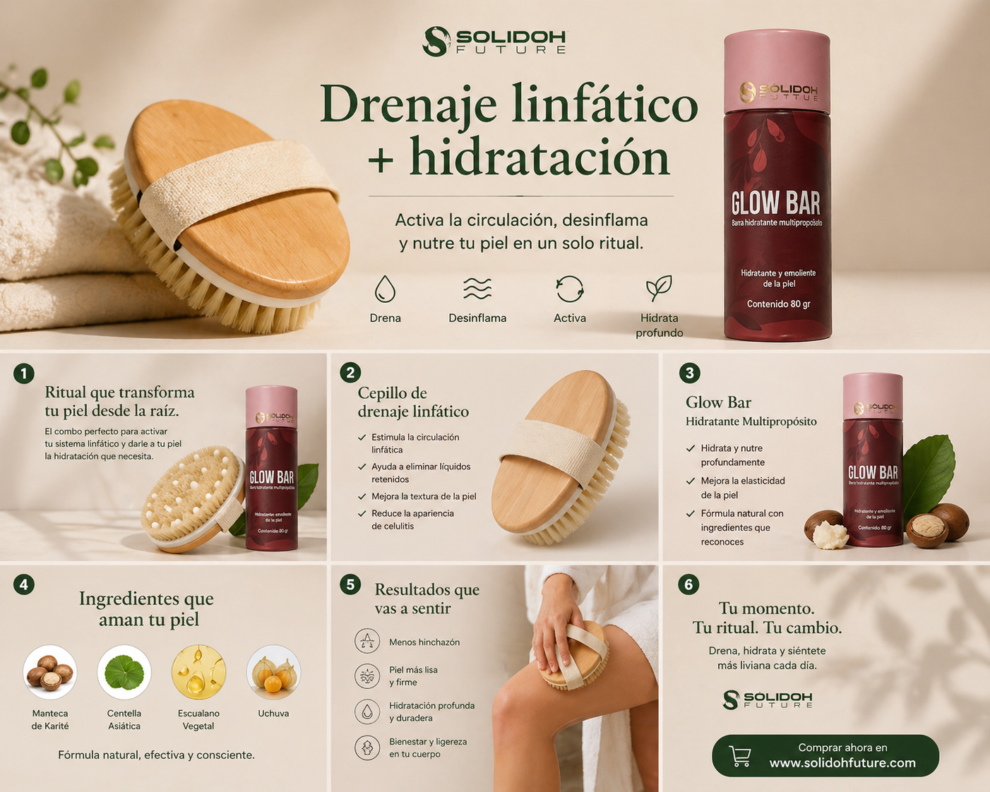 Combo drenaje linfático + hidratación